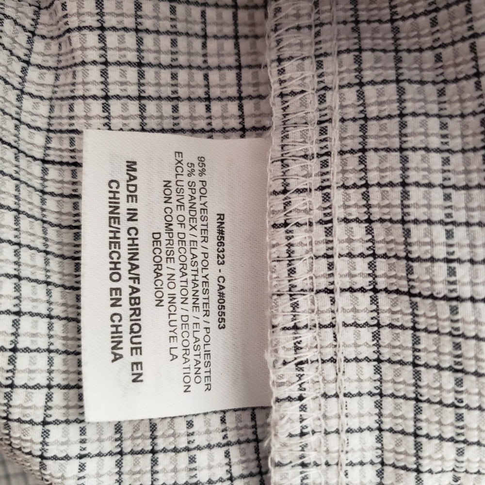 Nike Golf Dri-FIT Pants Womens 14 Black White Grid Checkered Stretch Trousers - Picture 6 of 6